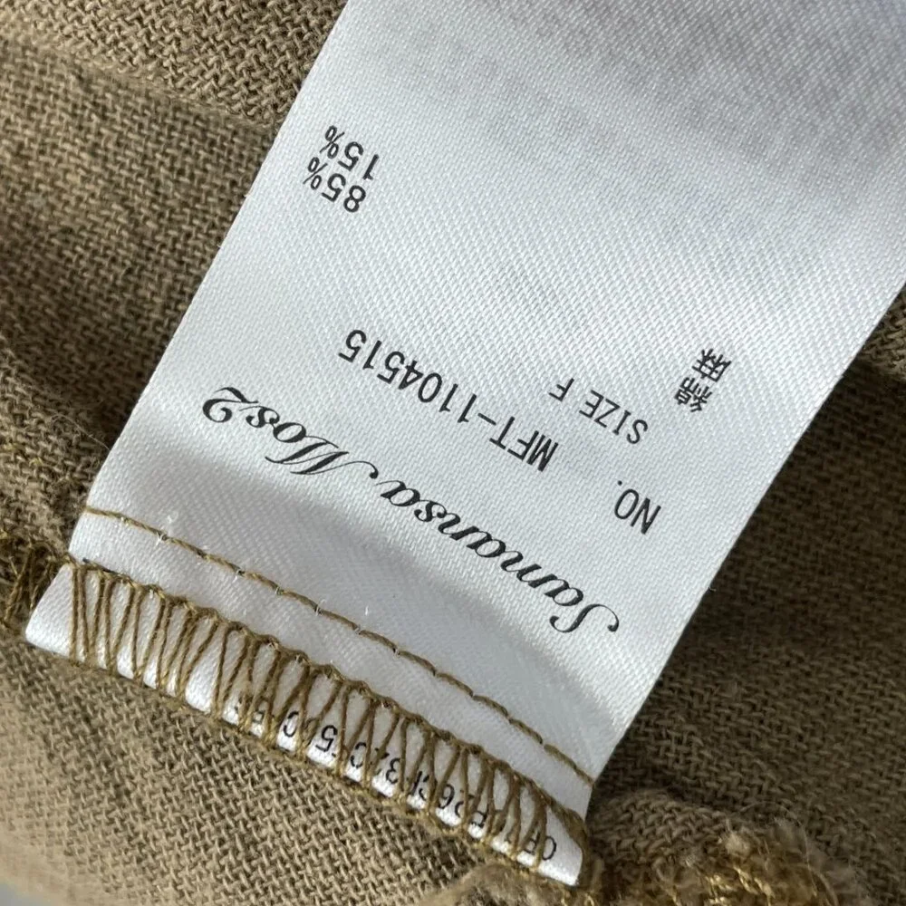 Samansa Mos2 Womens OS Button Up Long Dress Cotton Linen Minimalist Lagenlook - Picture 5 of 9